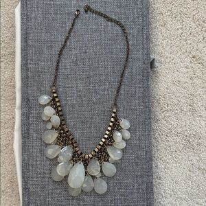 Elegant White Teardrop Necklace